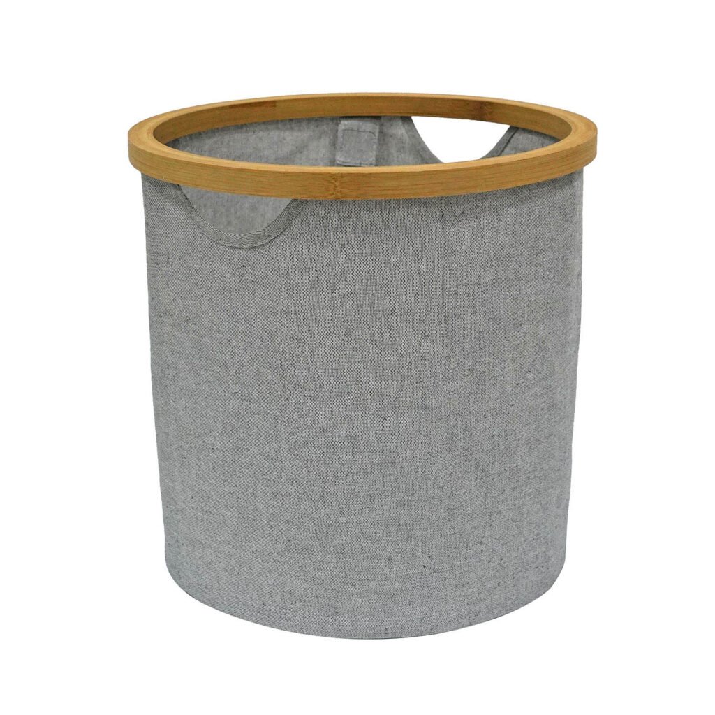Bamboo Frame Fabric Storage Basket
