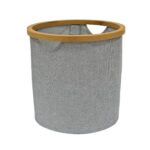 Bamboo Frame Fabric Storage Basket
