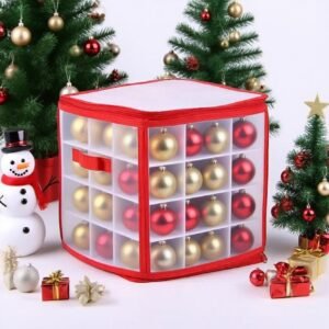 Christmas Ornament Storage Box with Dividers