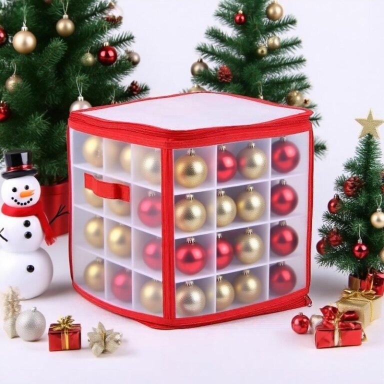 Christmas Ornament Storage Box with Dividers