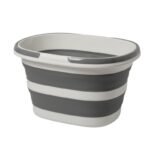 Space-Saving Collapsible Plastic Laundry Basket