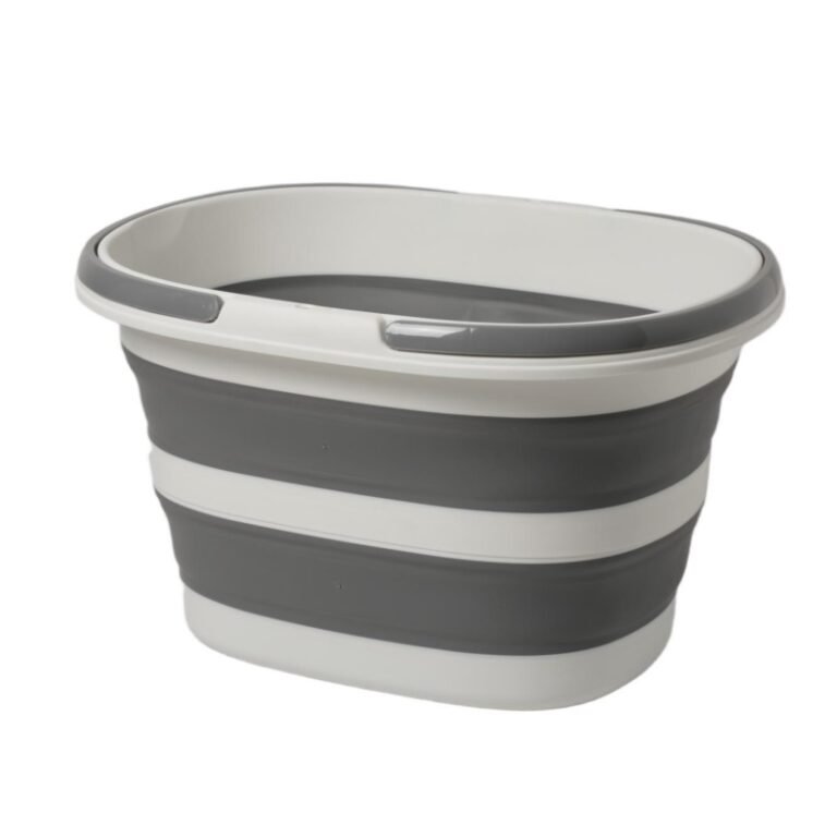 Space-Saving Collapsible Plastic Laundry Basket