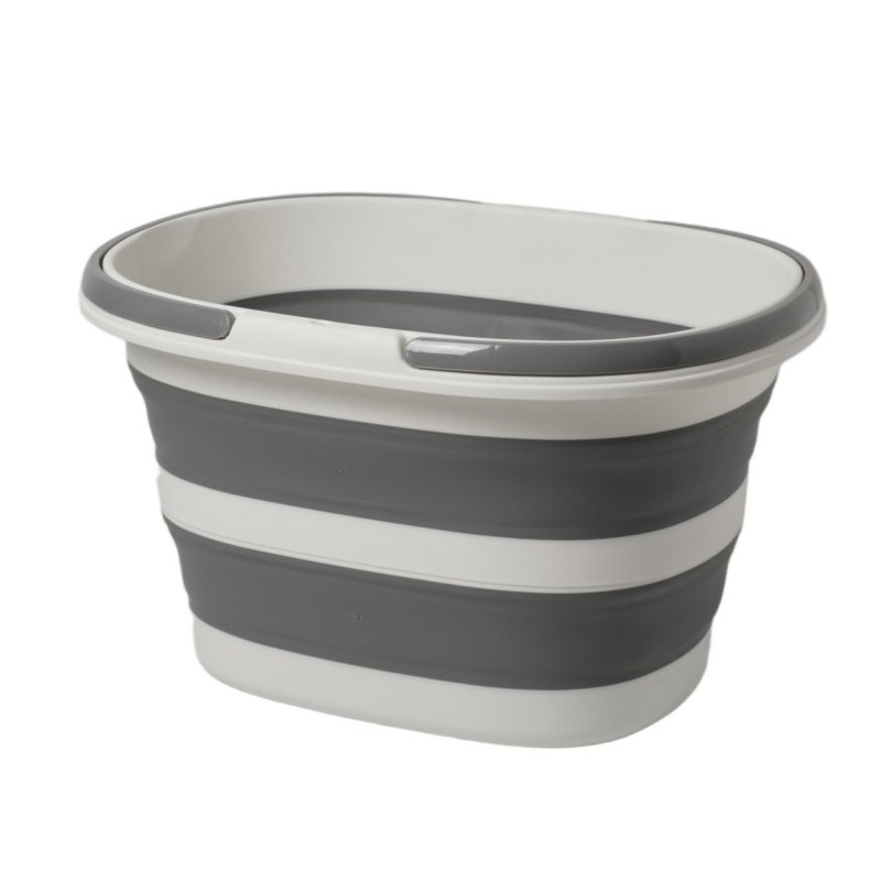Space-Saving Collapsible Plastic Laundry Basket